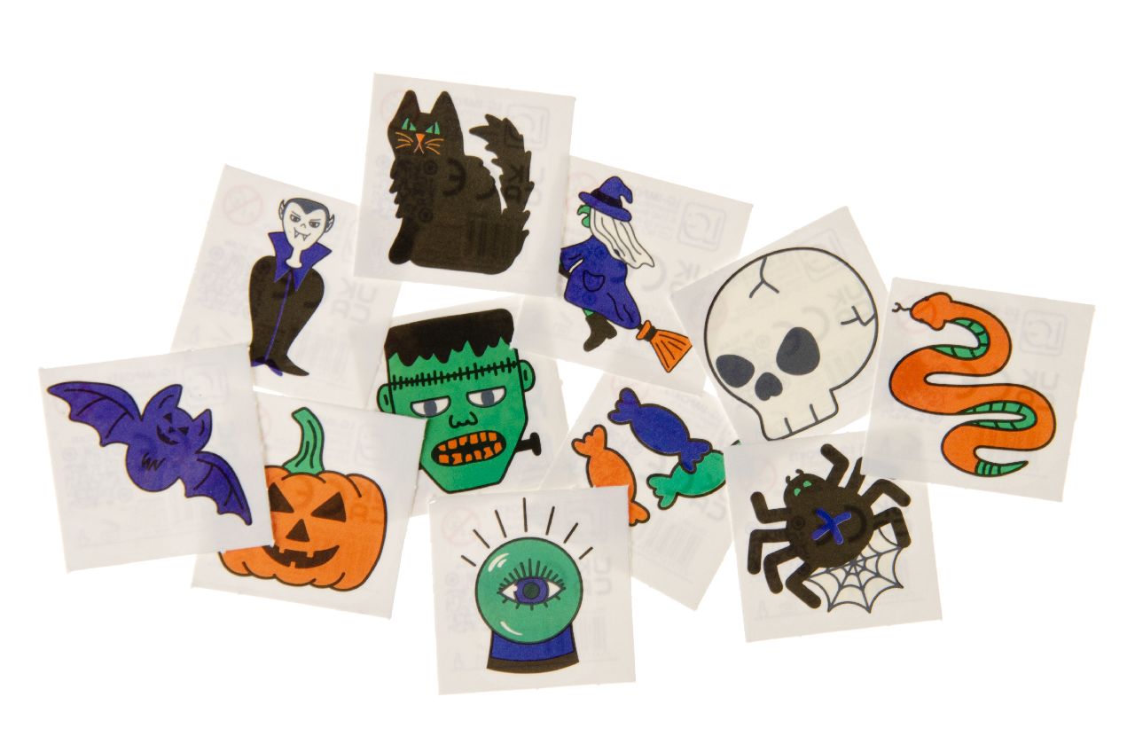 Halloween 12 Vel plak Tattoo's