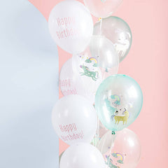 Unicorn & Rainbows Ballonnen Set 33cm 12st