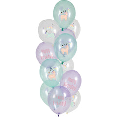 Unicorn & Rainbows Ballonnen Set 33cm 12st