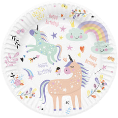 Unicorn & Rainbows Borden 23cm 8st