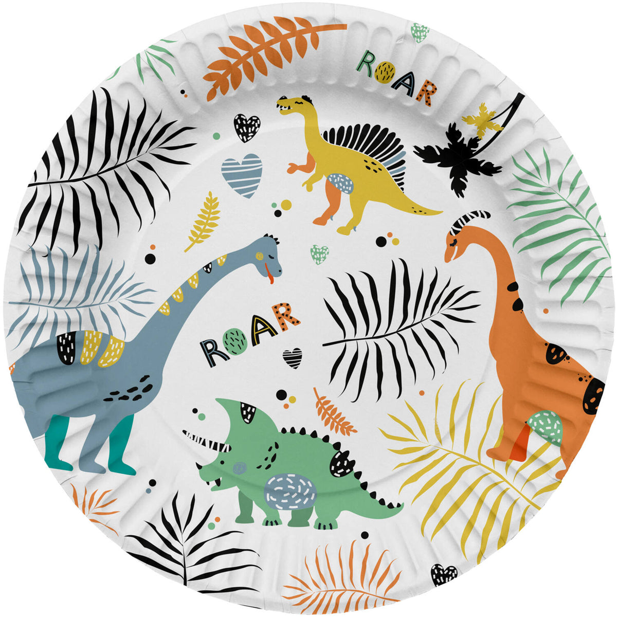 Dino Roars Borden 23cm | 8 stuks