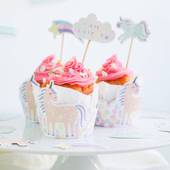 Unicorn & Rainbows Cupcake Toppers 12-delig