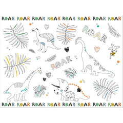 Placemat Kleurplaat Dino Roars 40cm