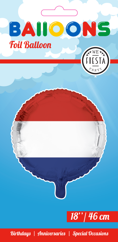 Folieballon Nederlandse Vlag 46cm