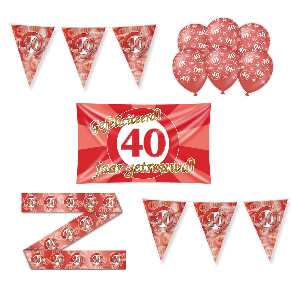 40 Jaar Getrouwd Versiering Pakket