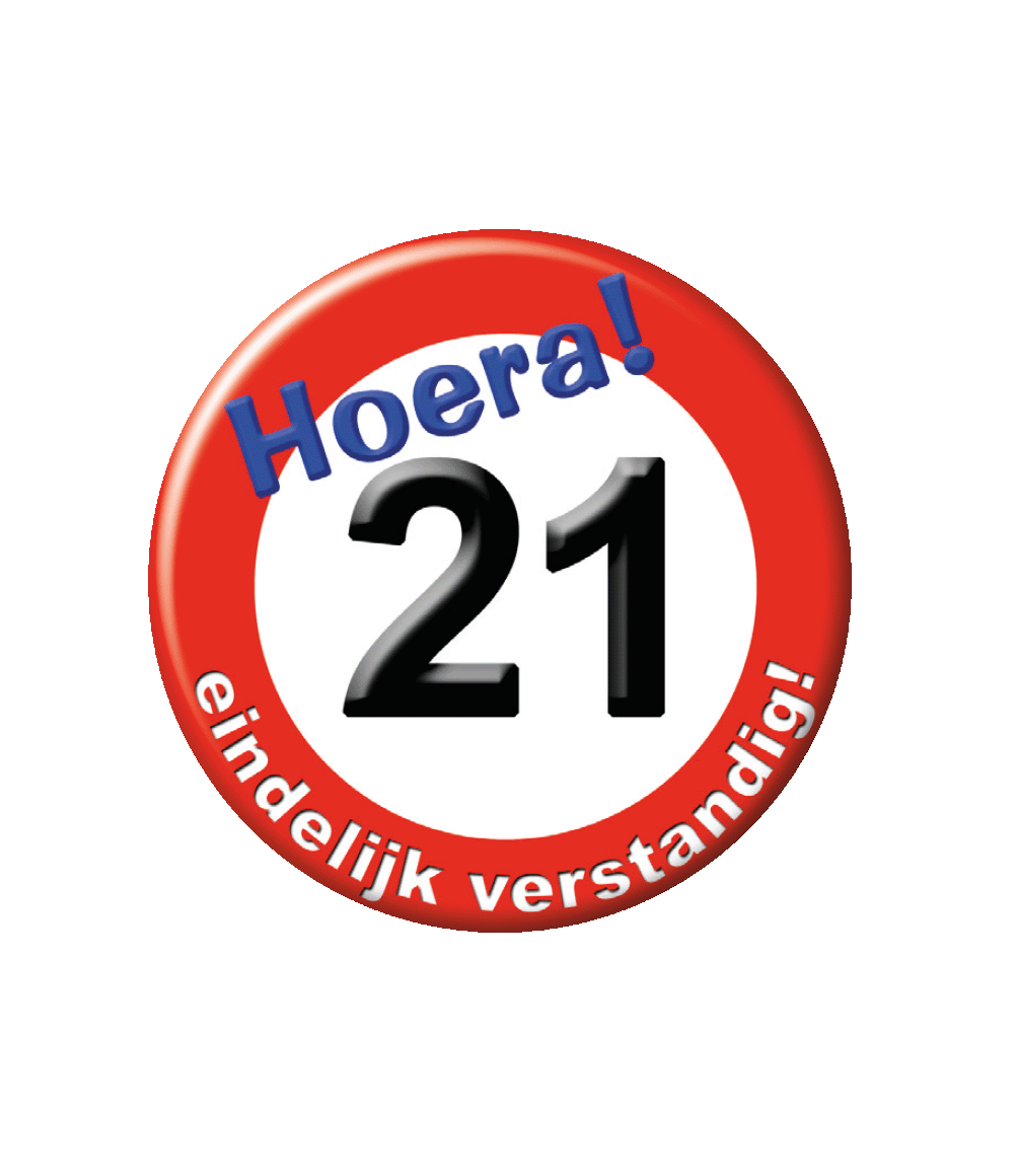 Button 21 Jaar 5,5cm