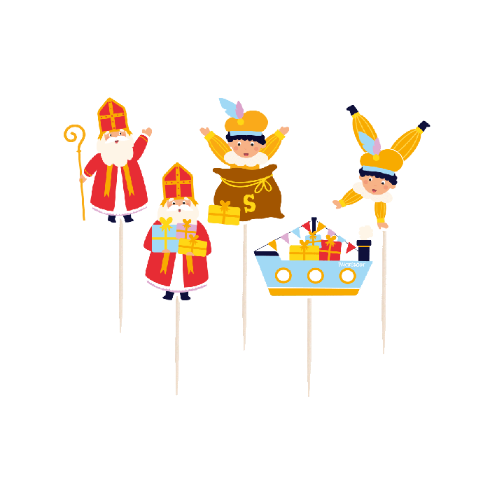 Cocktailprikkers Sinterklaas 16 Stuks