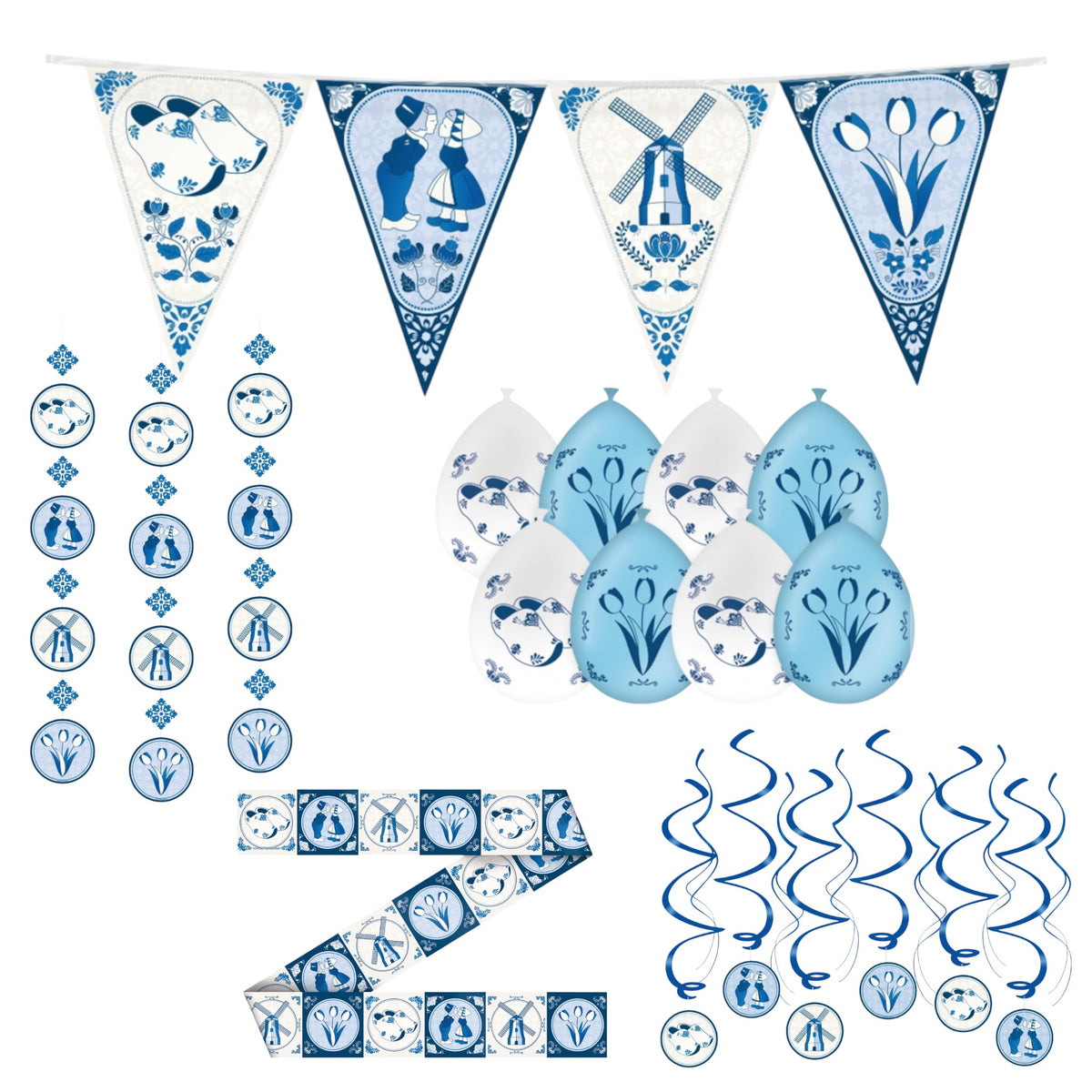 Delftsblauw Versiering Pakket L
