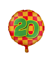 Helium Ballon 20 Jaar Gekleurd 46cm