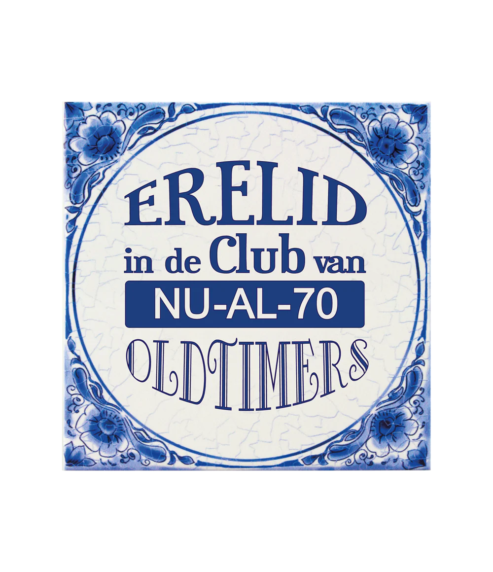 Delfts Blauw Tegel 70 Jaar 14,5cm