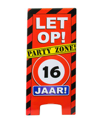 Warning Sign 16 Jaar 62,5cm