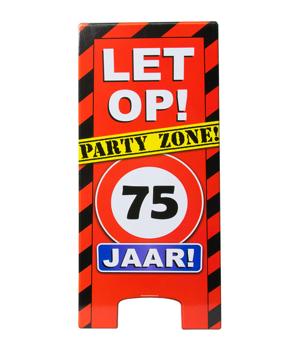 Warning Sign 75 Jaar 62,5cm