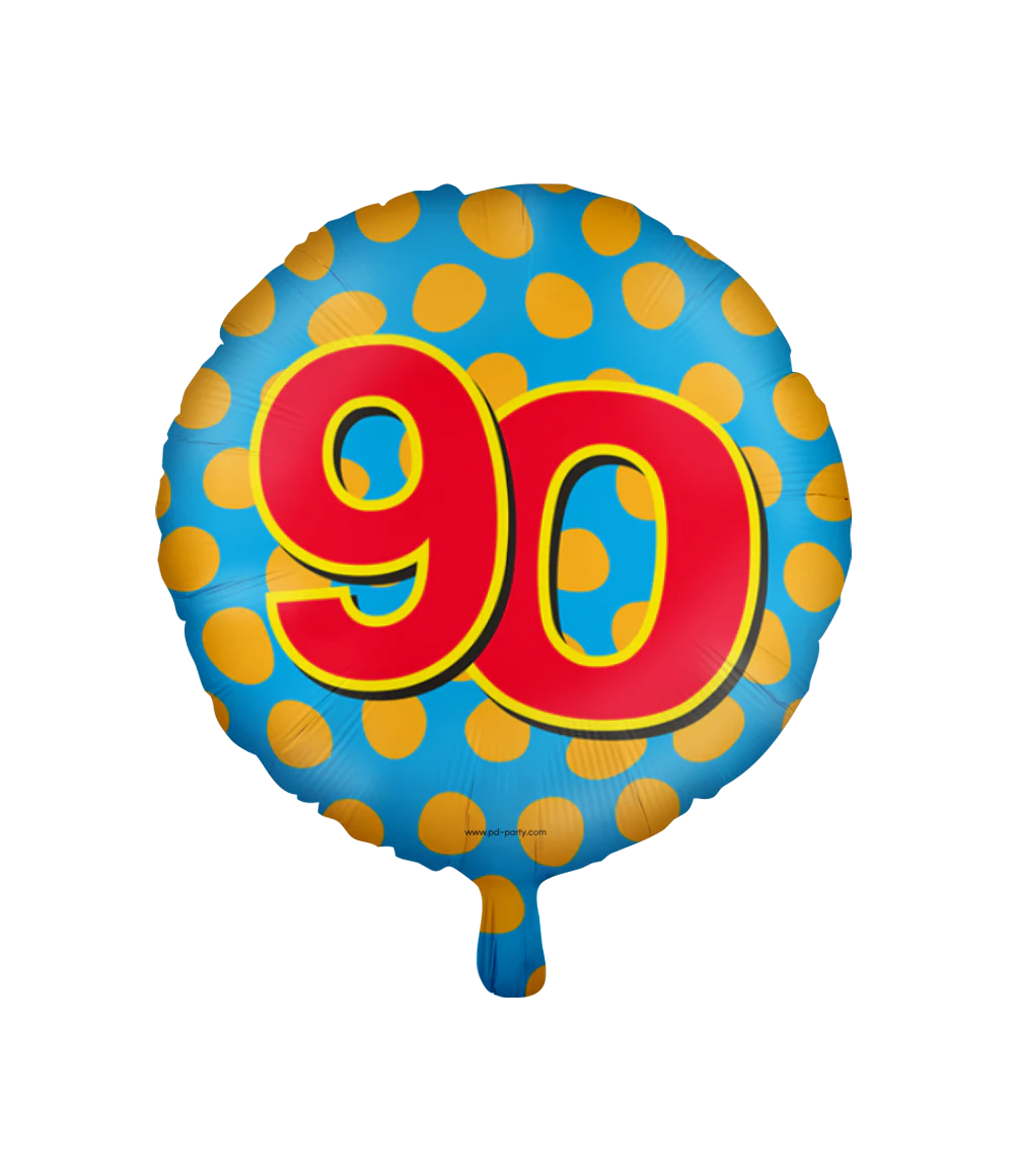 Helium Ballon 90 Jaar 46cm