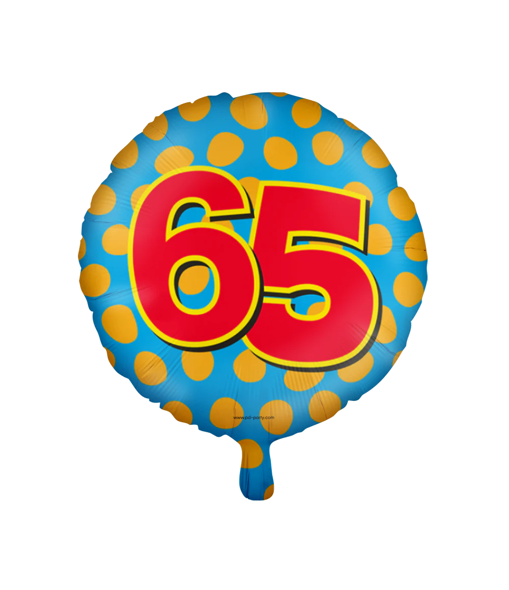 Helium Ballon 65 Jaar 46cm