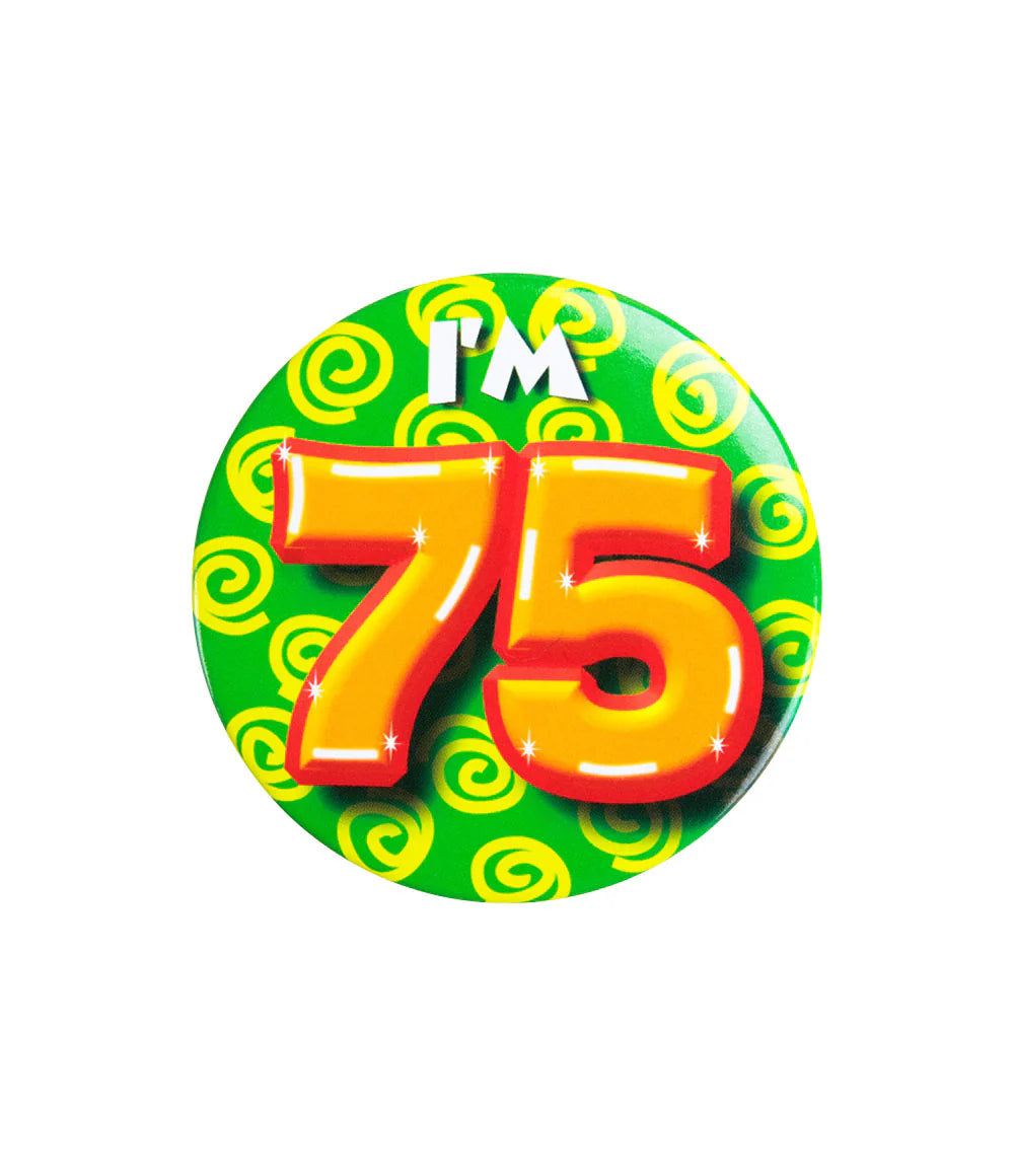 I'm 75 Button 75 Jaar 5,5cm