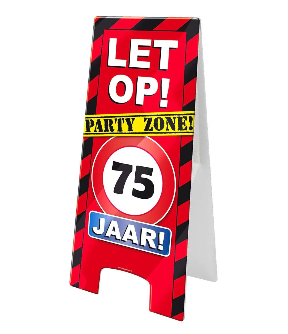 Warning Sign 75 Jaar 62,5cm