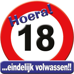 Deurbord 18 Jaar Verkeersbord 50cm