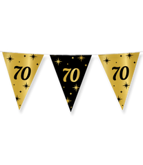 Vlaggenlijn 70 Jaar Goud Zwart 10m