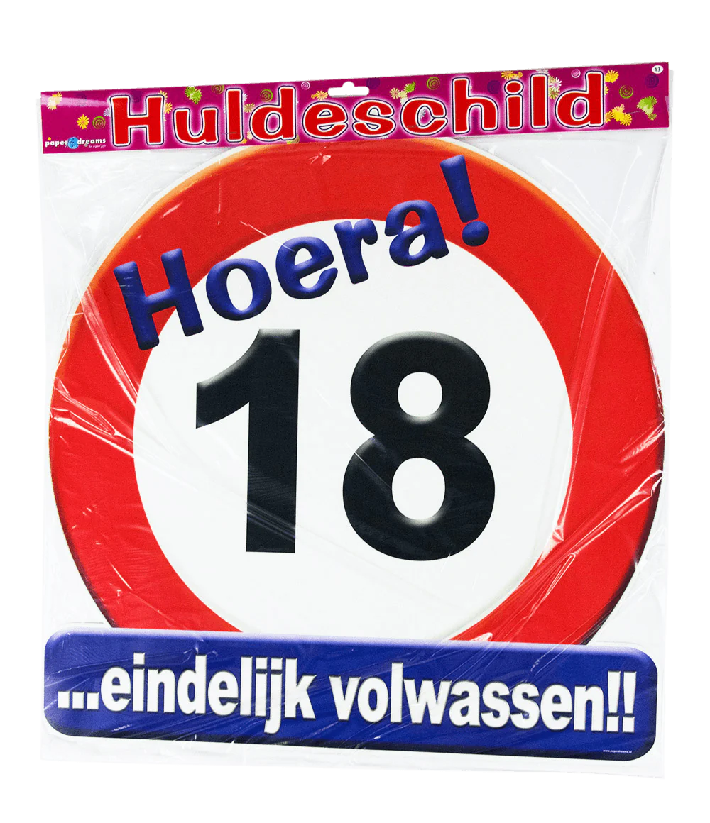 Deurbord 18 Jaar Verkeersbord 50cm