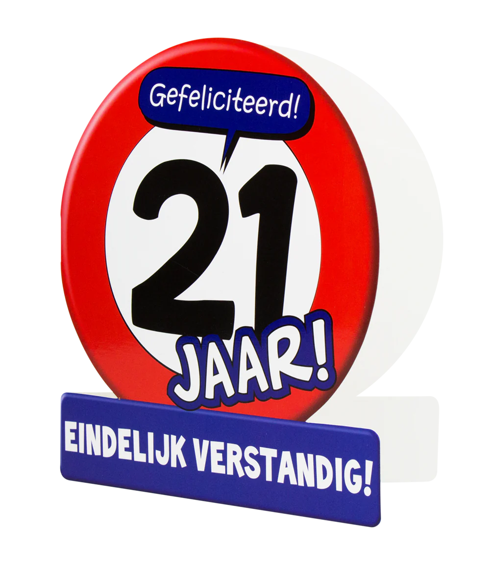 Verjaardagskaart 21 Jaar 16,5cm