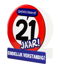 Verjaardagskaart 21 Jaar 16,5cm