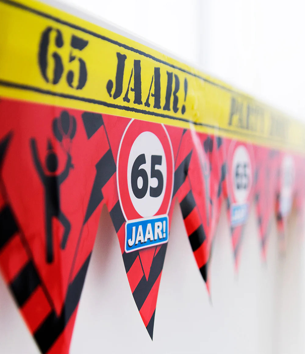 Afzetlint 65 Jaar Verkeersbord 12m