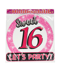 Deurbord 16 Jaar Sweet 16 Lets Party! 50cm