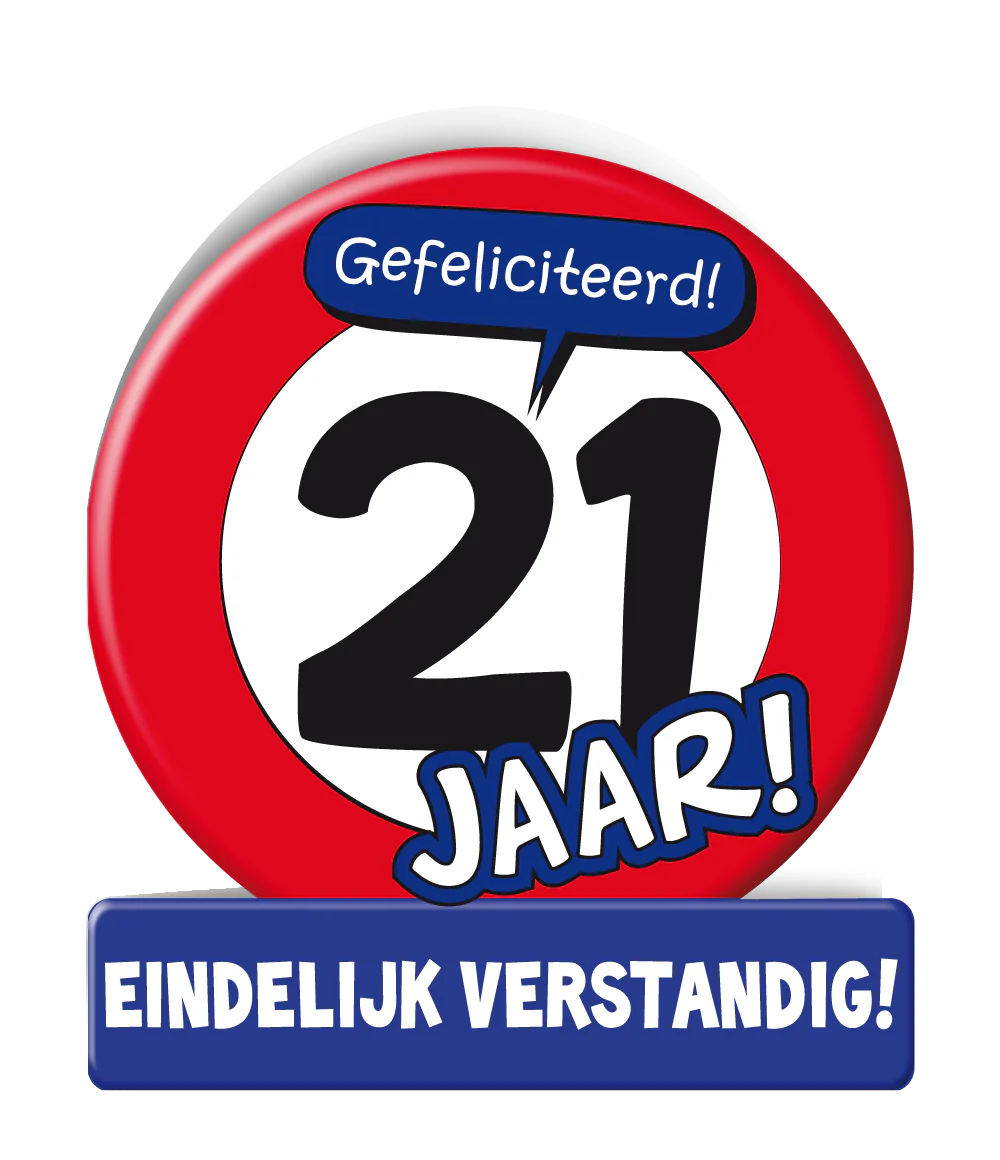 Verjaardagskaart 21 Jaar 16,5cm