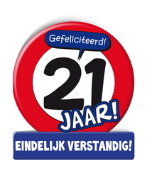 Verjaardagskaart 21 Jaar 16,5cm