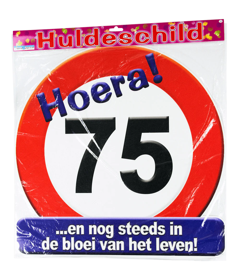 Deurbord 75 Jaar Verkeersbord 50cm