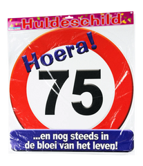 Deurbord 75 Jaar Verkeersbord 50cm