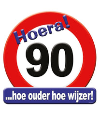 Deurbord 90 Jaar Verkeersbord 50cm