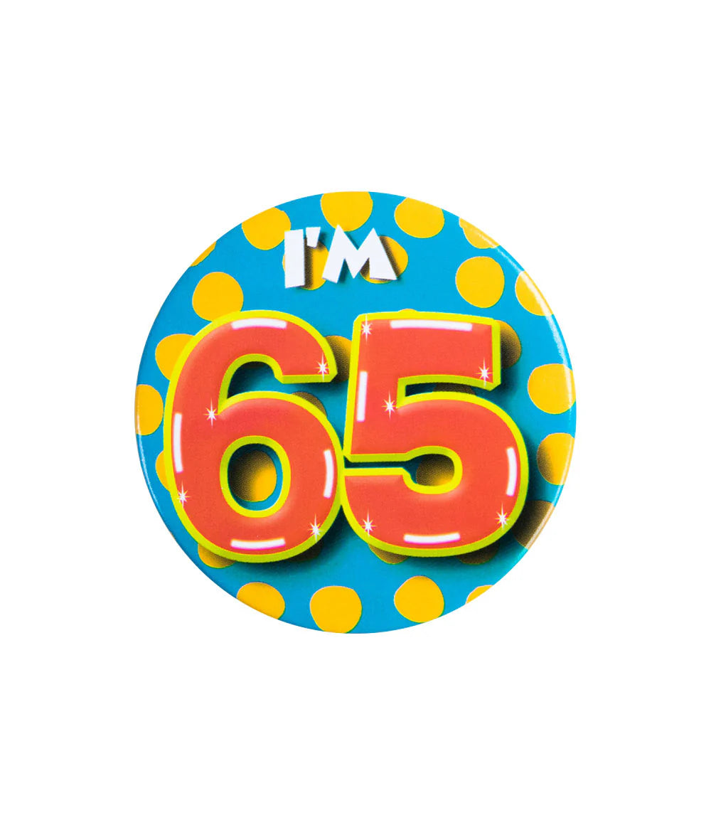 I'm 65 Button 65 Jaar 5,5cm