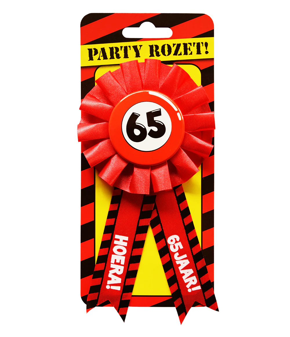 Rozet Hoera 65 Jaar 15cm