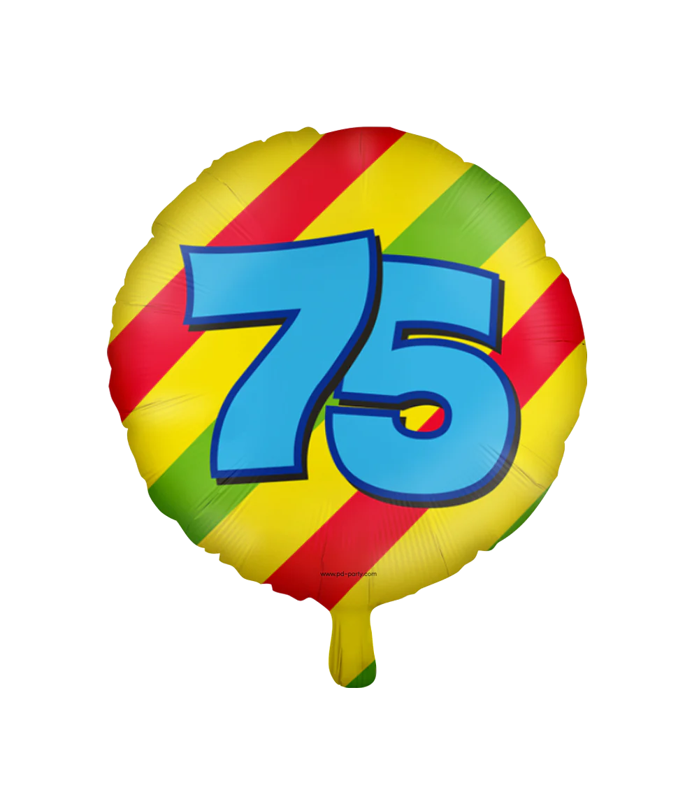 Helium Ballon 75 Jaar 46cm