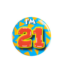 I'm 21 Button 21 Jaar 5,5cm