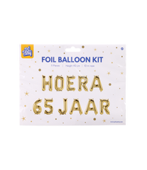 Gouden Ballonnen Set 65 Jaar Hoera 1,9m