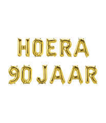 Gouden Ballonnen Set 90 Jaar Hoera 1,9m