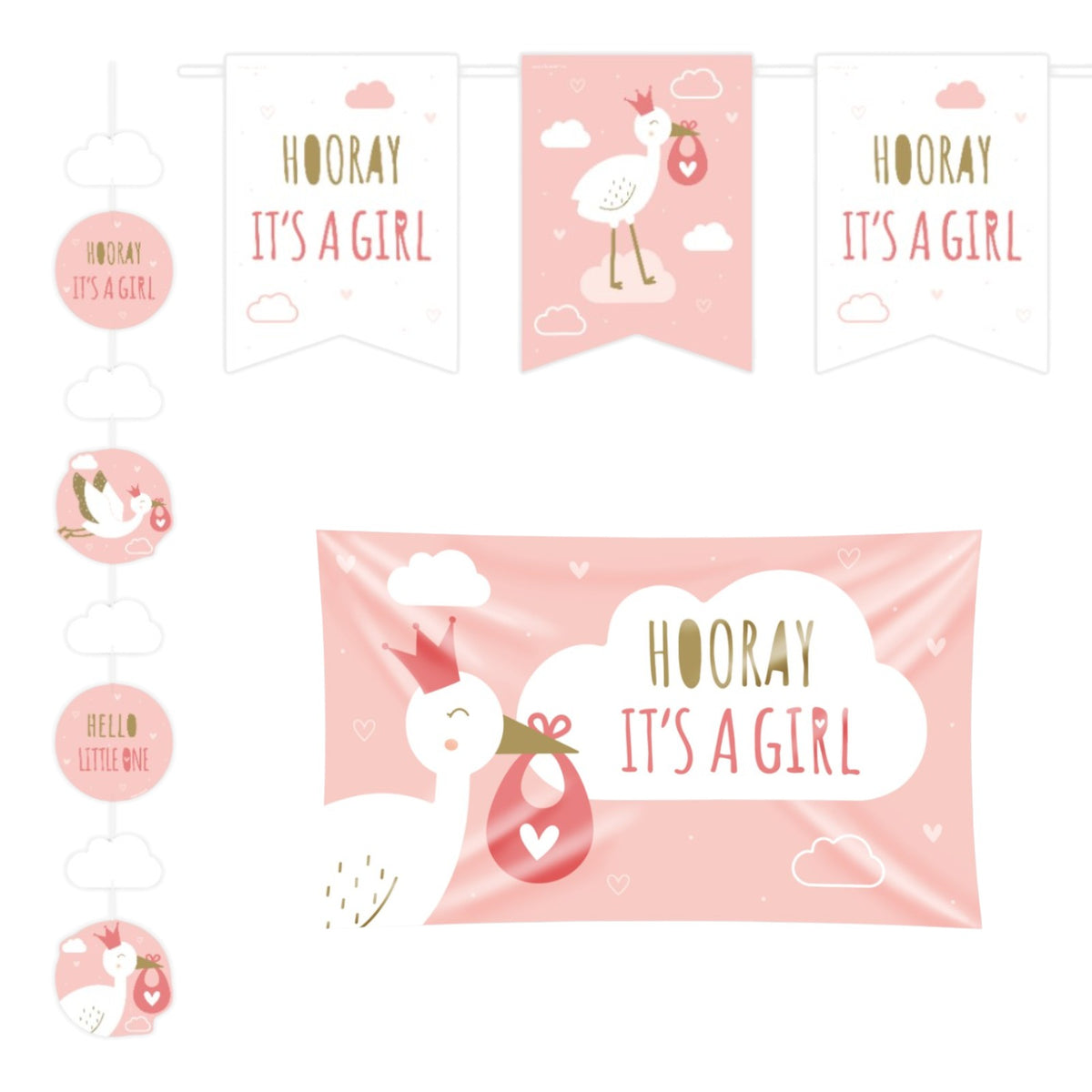 Hooray i'ts a Girl Versiering Pakket