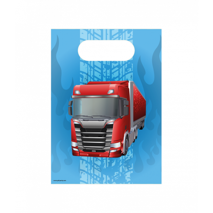 Geschenkzakjes Trucks 6 Stuks