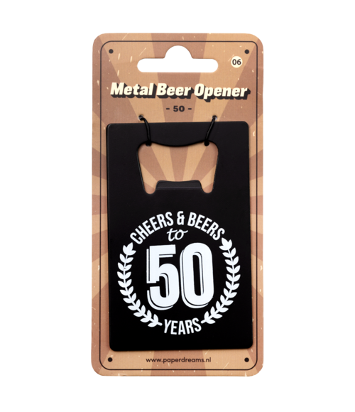 Bieropener 50 Jaar Cheers & Beers