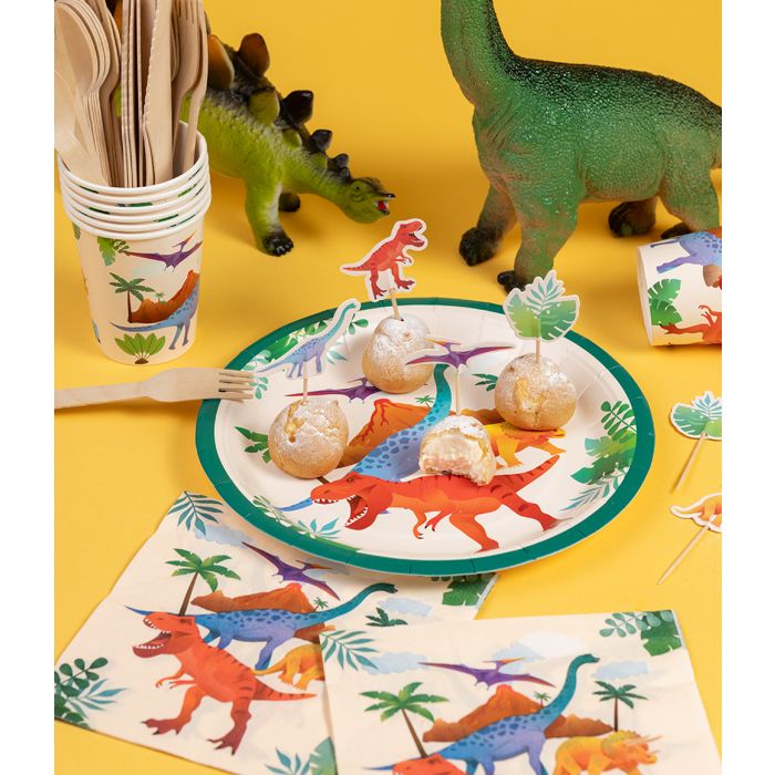 Papieren Bordjes Dinosaurus 8 Stuks