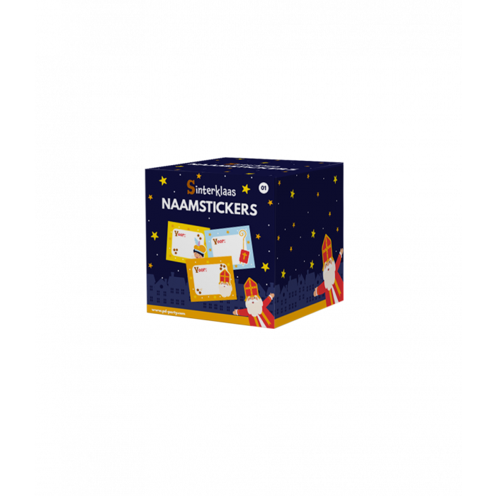 Naamstickers Sinterklaas 50 Stuks