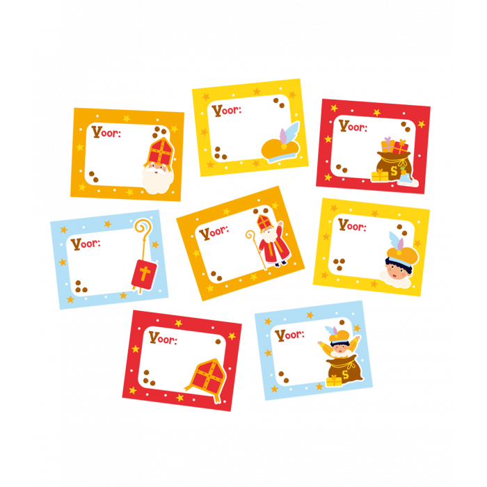 Naamstickers Sinterklaas 50 Stuks