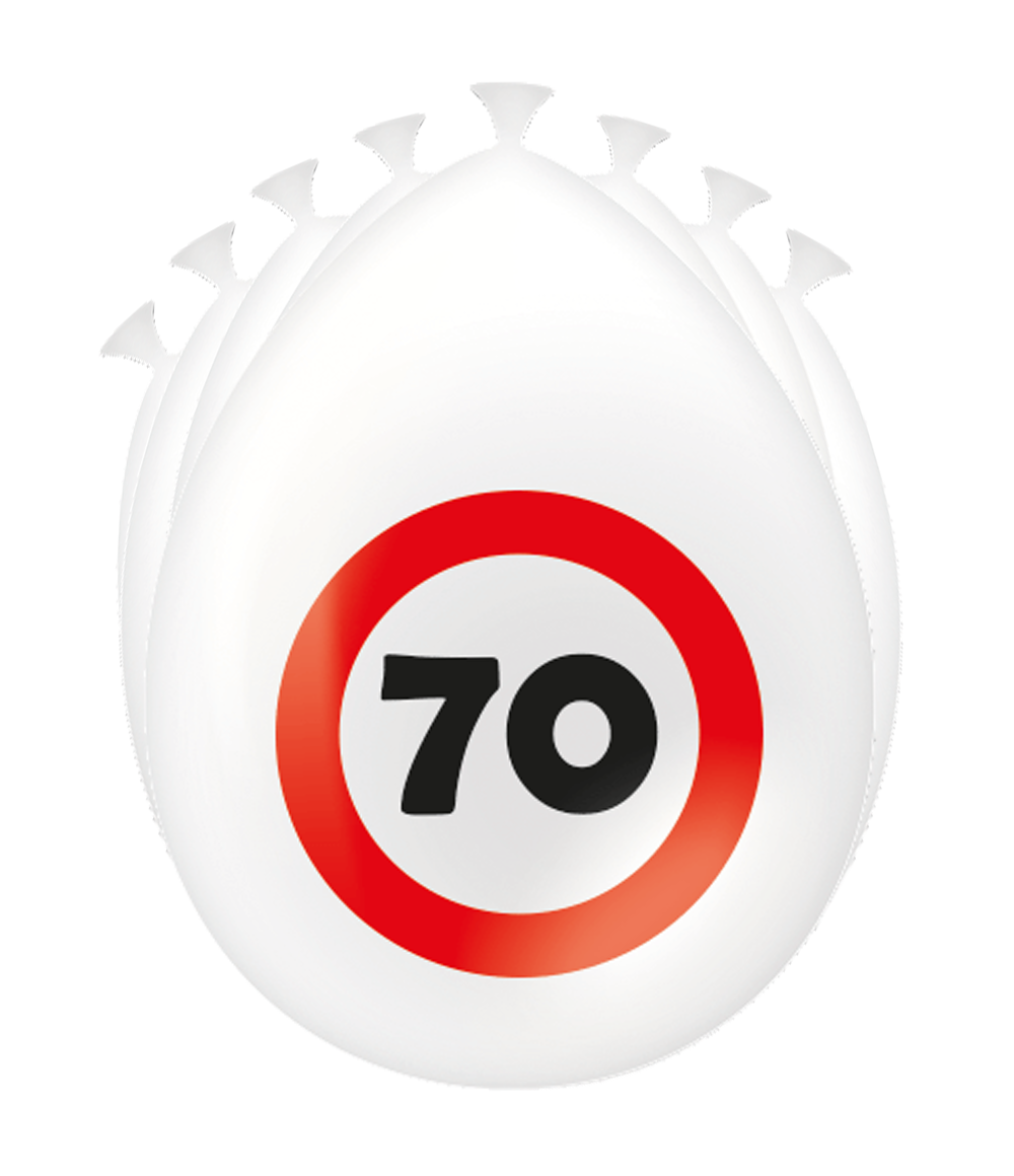 70 Jaar Ballonnen Verkeersbord 30cm