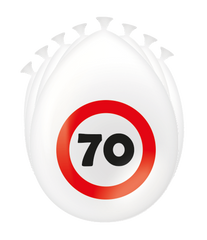 70 Jaar Ballonnen Verkeersbord 30cm