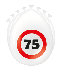 75 Jaar Ballonnen Verkeersbord 30cm