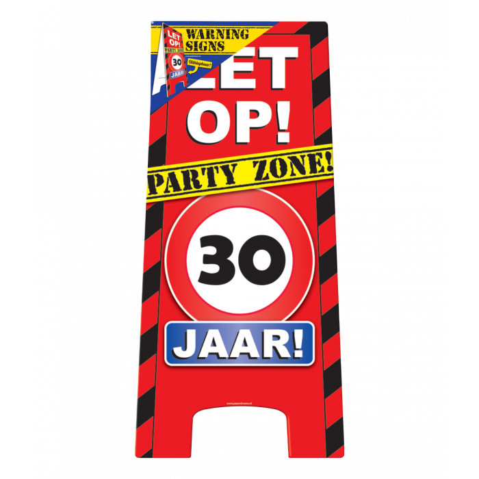 Warning Sign 30 Jaar 62,5cm