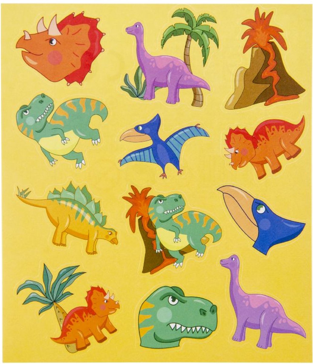 Dinosaurus Stickers - 120 Vellen - 1440 Stickers - Uitdeelcadeaus - Traktatie voor Kinderen - Stickers voor Kinderen image 2