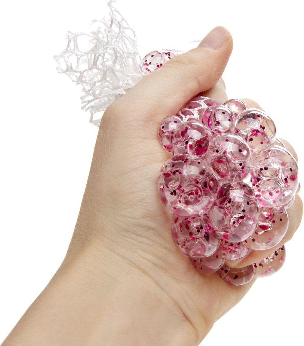 Squeeze Mesh Stress Bal - Glitter - Multikleur - Speelgoed